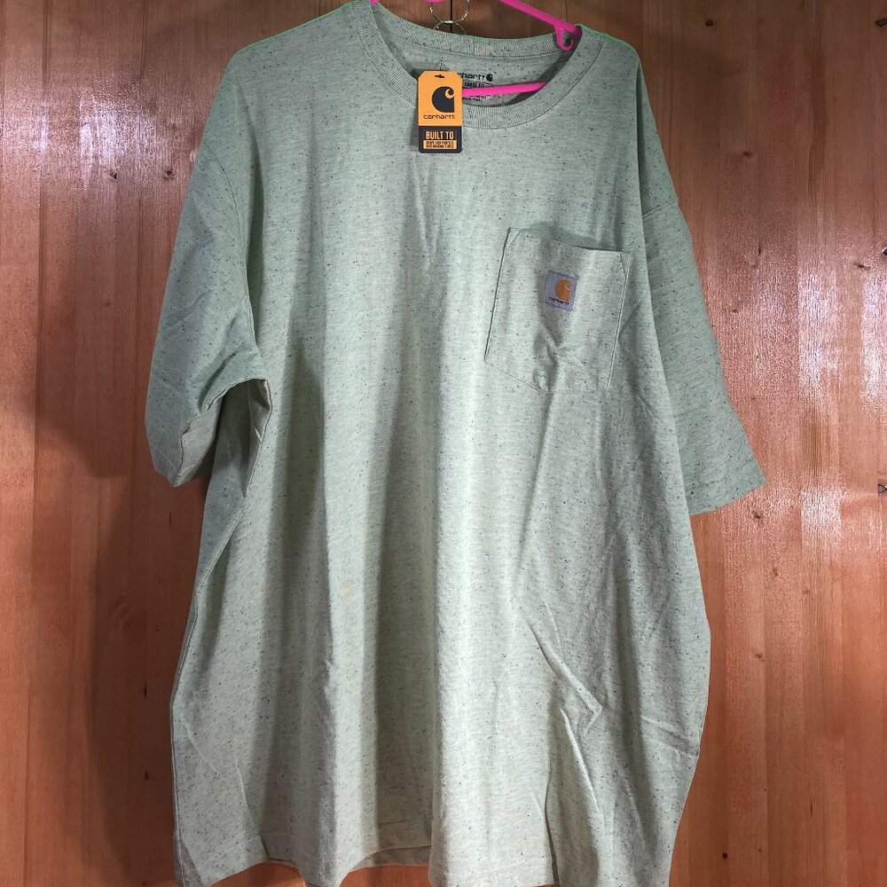 NEW! CARHARTT K87M Large Mens Men Short Sleeve Loose Fit T-Shirt Tee Shirt Green
